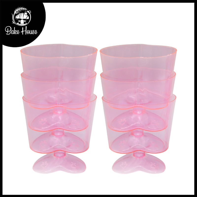 Heart Shape Short Glass 6 Pcs Set
