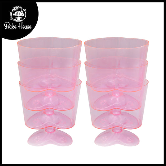 Heart Shape Short Glass 6 Pcs Set