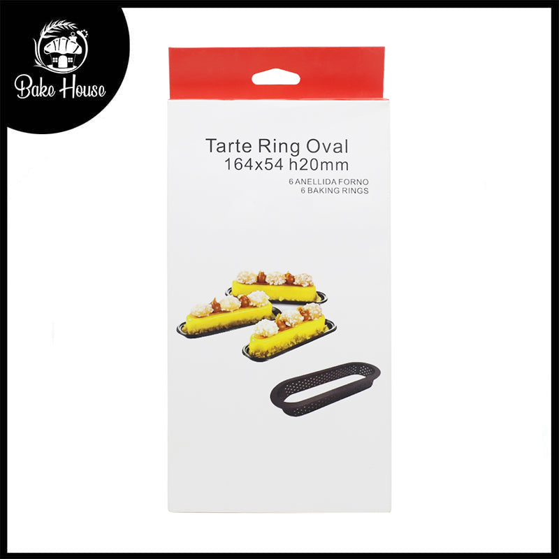 Oval Tart Ringt 6Pcs Set Plastic