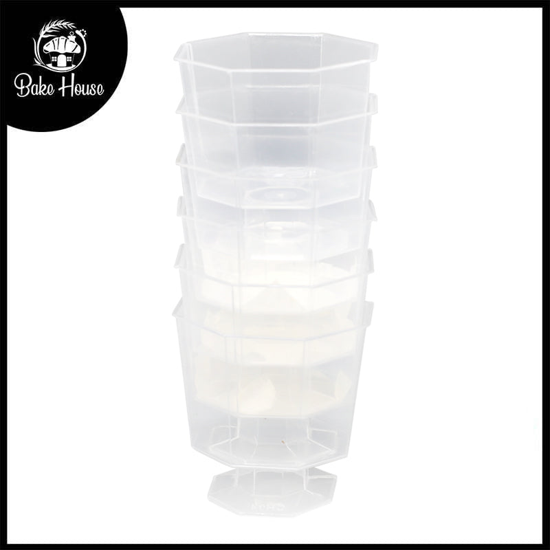 Octagon Shape Short Glass With Stand