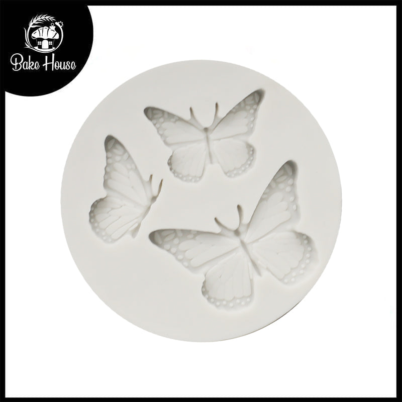 ButterFly Silicone Fondant Mold 3 Cavity Design 2