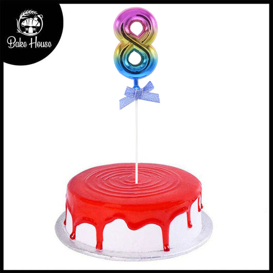 8 Number Multicolor Cake Topper