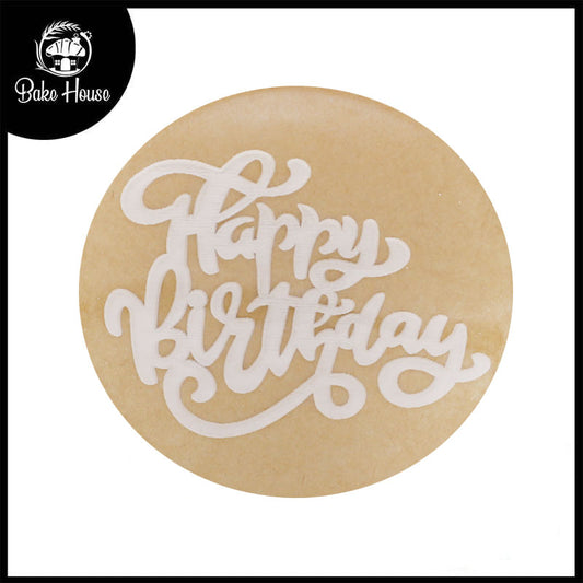 Happy Birthday Fondant Stamp Plastic