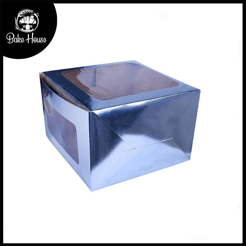 Cake Box 12 X 12 X 5.7 Inch with 2 Sided Transparent Windows