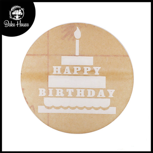 Happy Birthday In UpperCase Alphabet Fondant Stamp Plastic