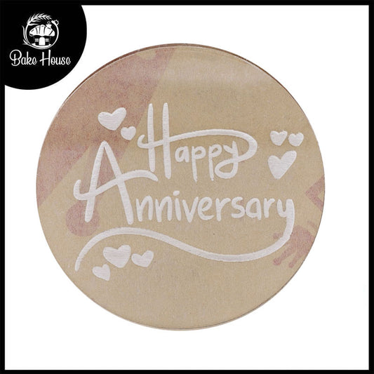 Happy Anniversary With Heart Fondant Stamp Plastic