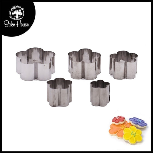 Mini Blossom Flower Cookie Cutter Stainless Steel 5Pcs Set