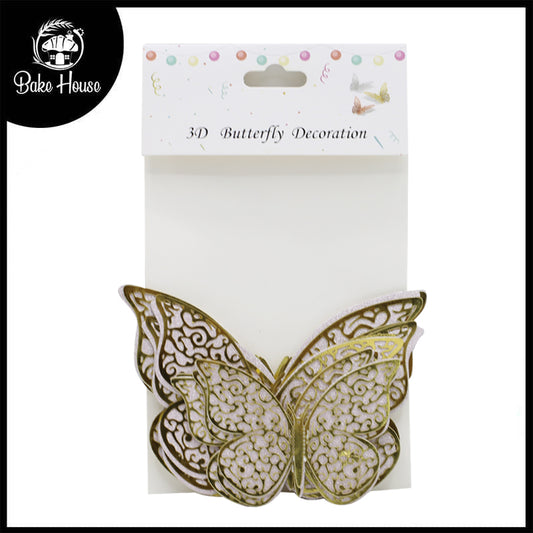 3D Light Pink Color Butterflies For Decoration 12Pcs Pack