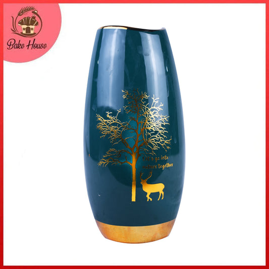 Deer Tree Nature Theme Ceramic Home Decoration Flower Vase