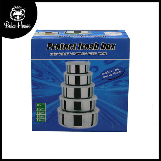 Stainless Steel Bowl 5Pcs Set (10,12,14,16,18 CM)