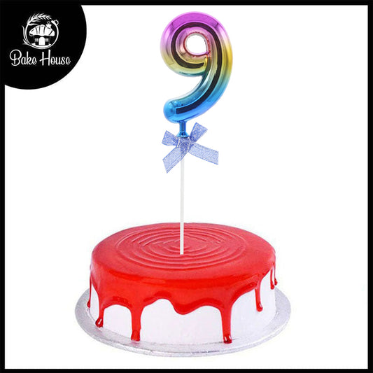 9 Number Multicolor Cake Topper