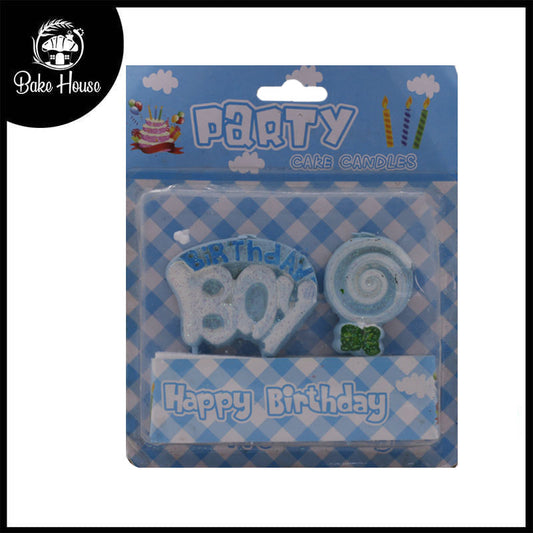 Birthday Boy Cake Candle (Design 5)