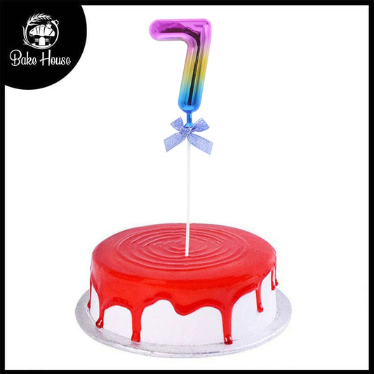 7 Number Multicolor Cake Topper