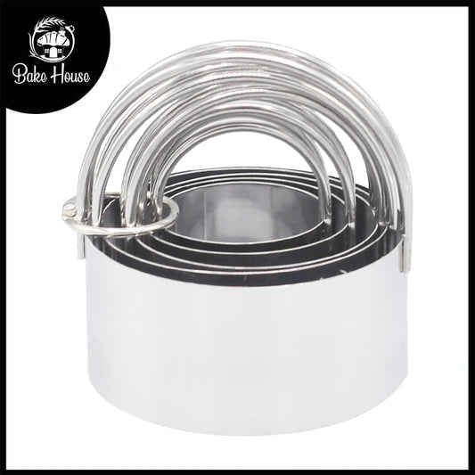 Round Cookie Cutter With Steel Handle 5pcs Set