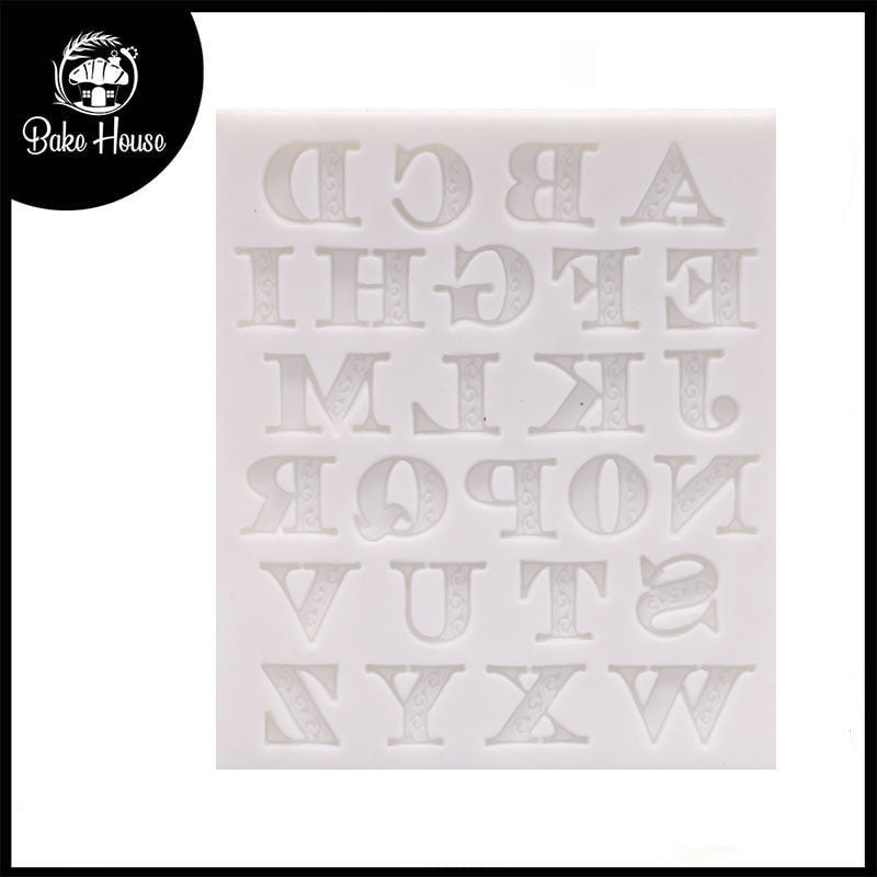 Uppercase A-Z Alphabet Silicone Fondant Mold