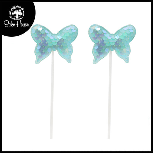 Butterfly Cake Topper Blue 2Pcs Set