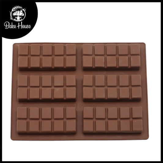 Silicone Chocolate Block Kitkat Bar Mold 6 Cavity