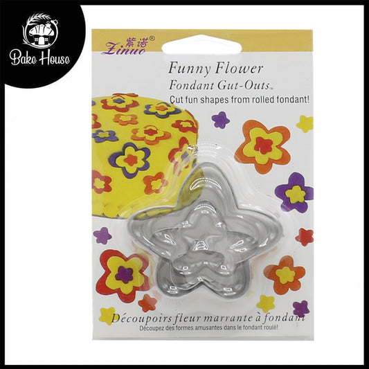 5 Petal Flower Fondant cutter 3Pcs