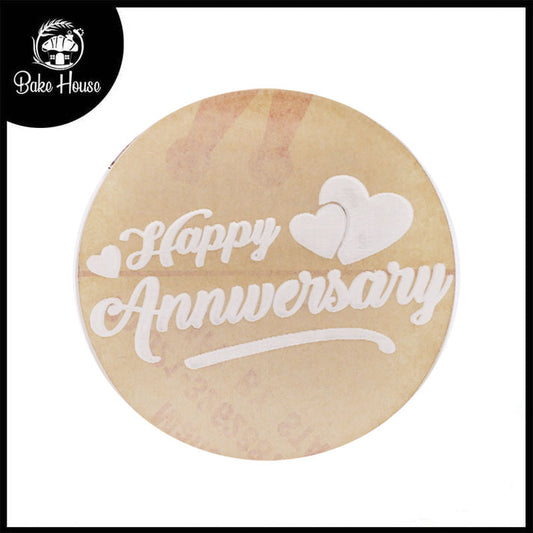 Happy Anniversary With Hearts Fondant Stamp Plastic Design 1