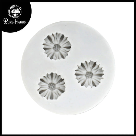 Mini Sunflowers Silicone Fondant Mold 3 Cavity