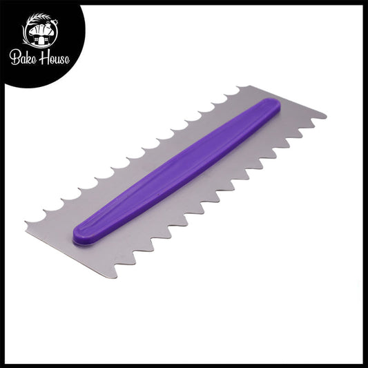 Double Sided Cake Edge Comb Stainless Steel With Handle