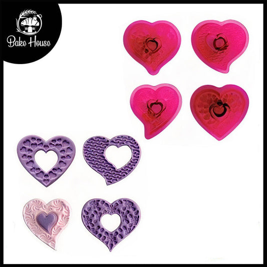 Fantasy Heart Cutter 4Pcs Set Plastic