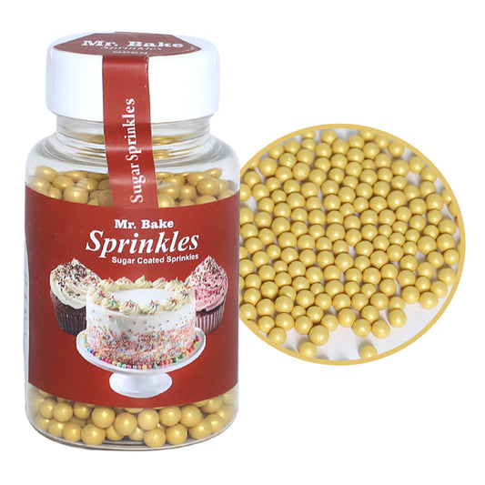 MR Bake Golden Shade 02 Pearls Sprinkles – 90g Jar