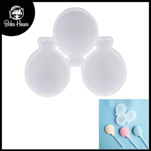 Balloon Design Silicone Lollipop Mold 3 Cavity