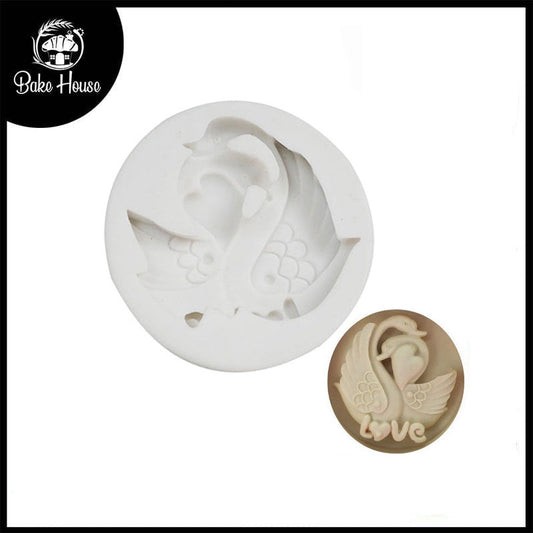 Swan Pair Love Silicone Fondant Mold Design 01