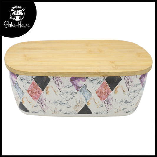 Bamboo Fibre Diamond Texture Box With Lid 4Pcs Set