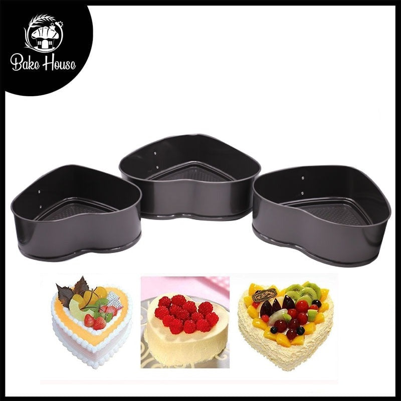 Heart Springform Non Stick 3pcs Set