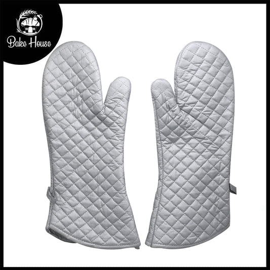 Heat Resistant Cotton Silicone Oven Mitt 2Pcs Set