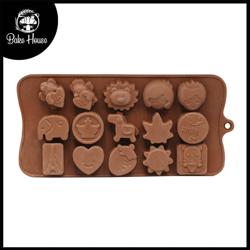 Cartoon Theme Chocolate Mold 15 Cavity