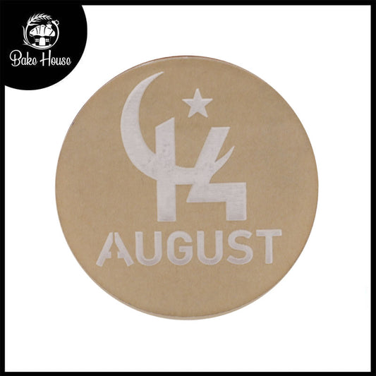 14 August with Moon & Star Fondant Stamp Plastic 14 August Special