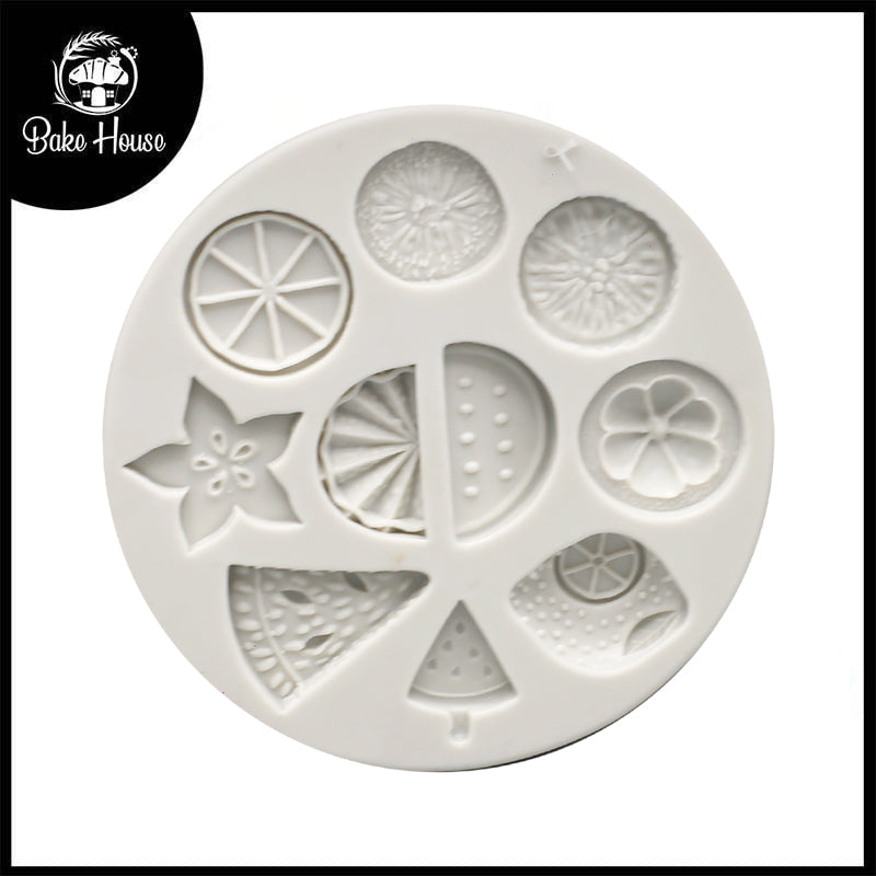Fruit Slices Silicone Fondant Mold 10 Cavity