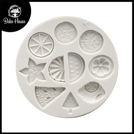 Fruit Slices Silicone Fondant Mold 10 Cavity