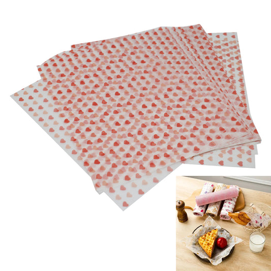 Mini Heart Design Wax Paper 50Pcs Pack
