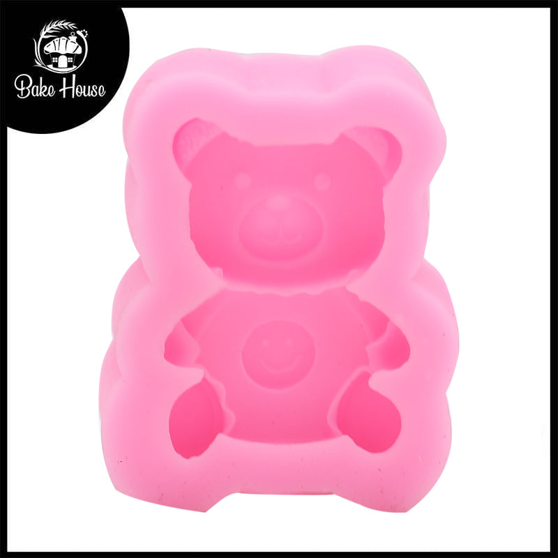 Teddy Bear With Emoji Silicone Fondant Mold
