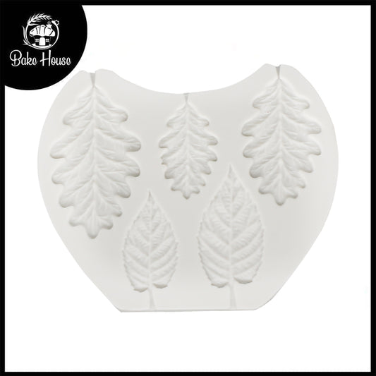 leaf Silicone Fondant Mold 5 Cavity