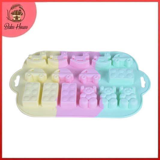 Big Size Toys Theme Silicone Chocolate & Candy Mold 15 Cavity