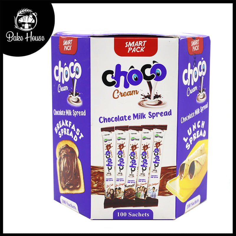 Milkyz Food Choco Cream Chocolate Milk Spread 8g Sachet 100Pcs Box