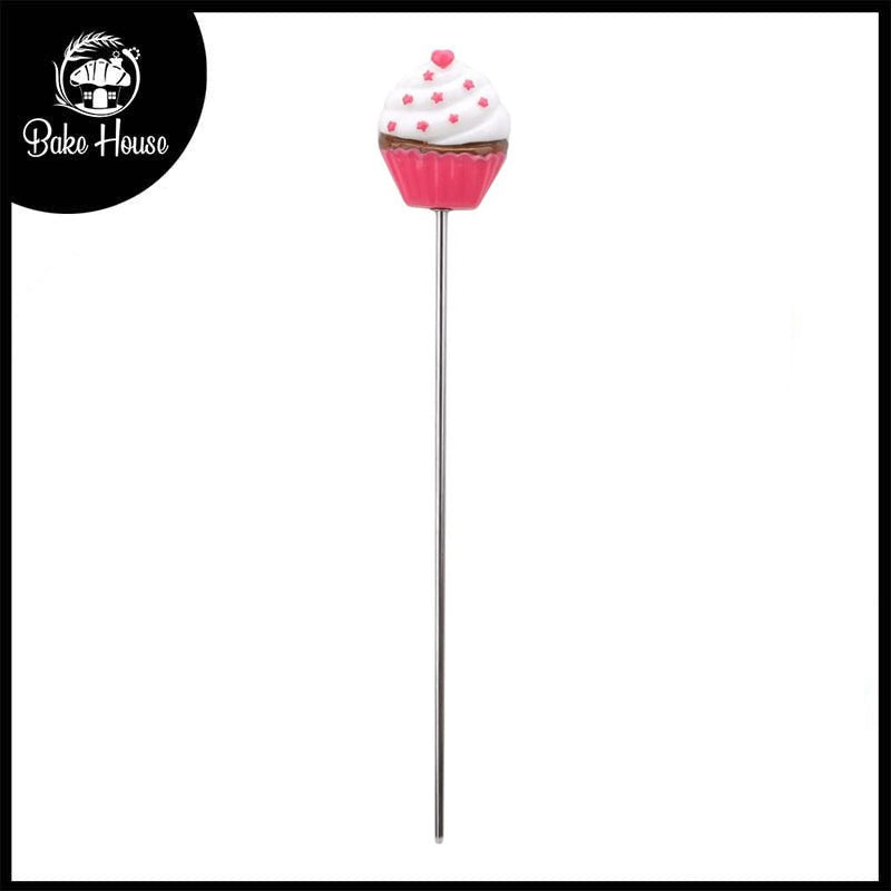 Icecream Design Cake Tester Stainless Steel With Plastic Handle