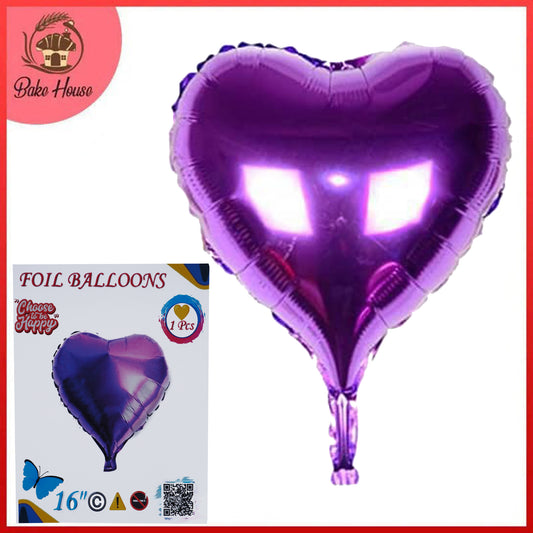 16 Inch Shocking Pink Heart Shape Foil Balloon For Party Decoration