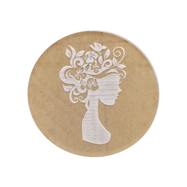 Girl Hair With Flowers Fondant Stamp Plastic