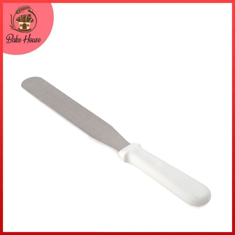 Cake Palette Knife Steel With White Plastic Handle 10 inch