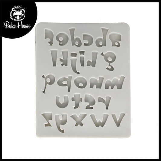 Lower Case Stylish Alphabets Silicone Fondant Mold 26 Cavity