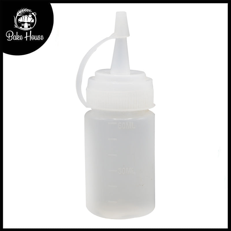 Squeeze Plastic Bottle with Nozzle Cap 60ml