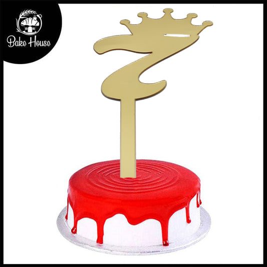 Number Cake Topper Golden  (Seven)