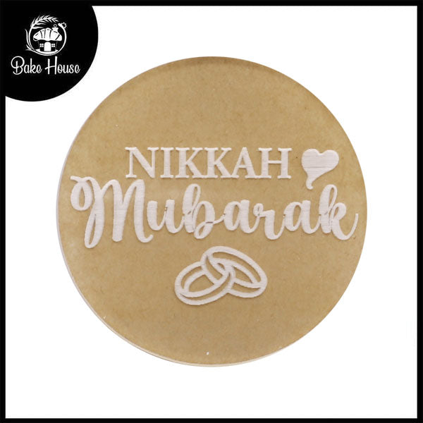 Nikkah Mubarak Fondant Stamp Plastic