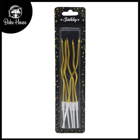 Golden Spiral Birthday Candle 6Pcs Set